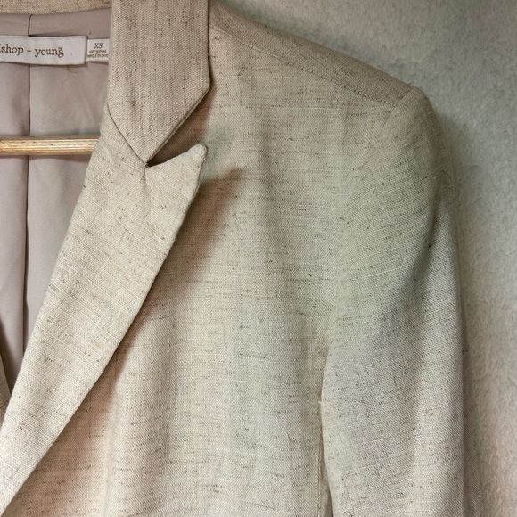 bishop + young Cream Double-Breasted Blazer - Picture 2 of 6